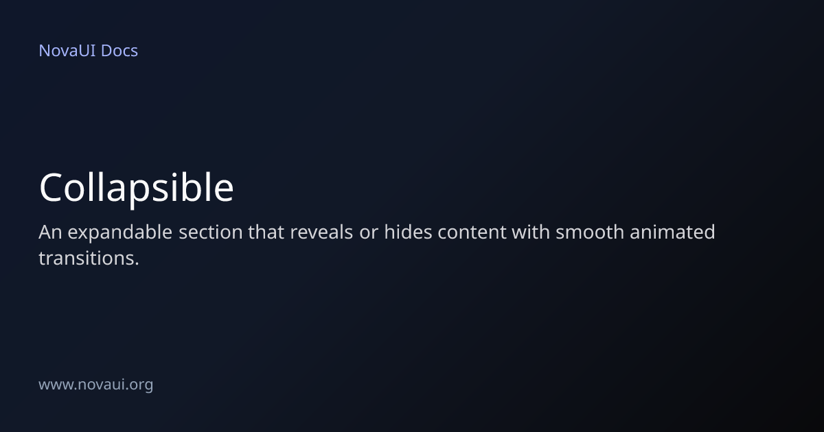 Collapsible | NovaUI